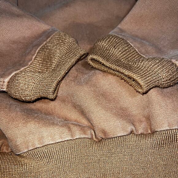 Vintage Walls Kids Hooded Canvas Jacket Brown Duck Work Coat Red Lining large - Picture 10 of 11